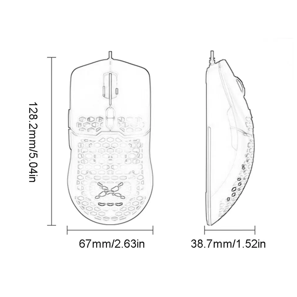 

M700 PMW3389 RGB Gaming Mouse 67g Lightweight Honeycomb Shell Ergonomic Mice with Soft rope Cable For Computer Gamer