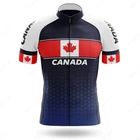 Мужская черная одежда Pro Team с канадским флагом, одежда для велоспорта, летняя велосипедная одежда с коротким рукавом, одежда для велоспорта
