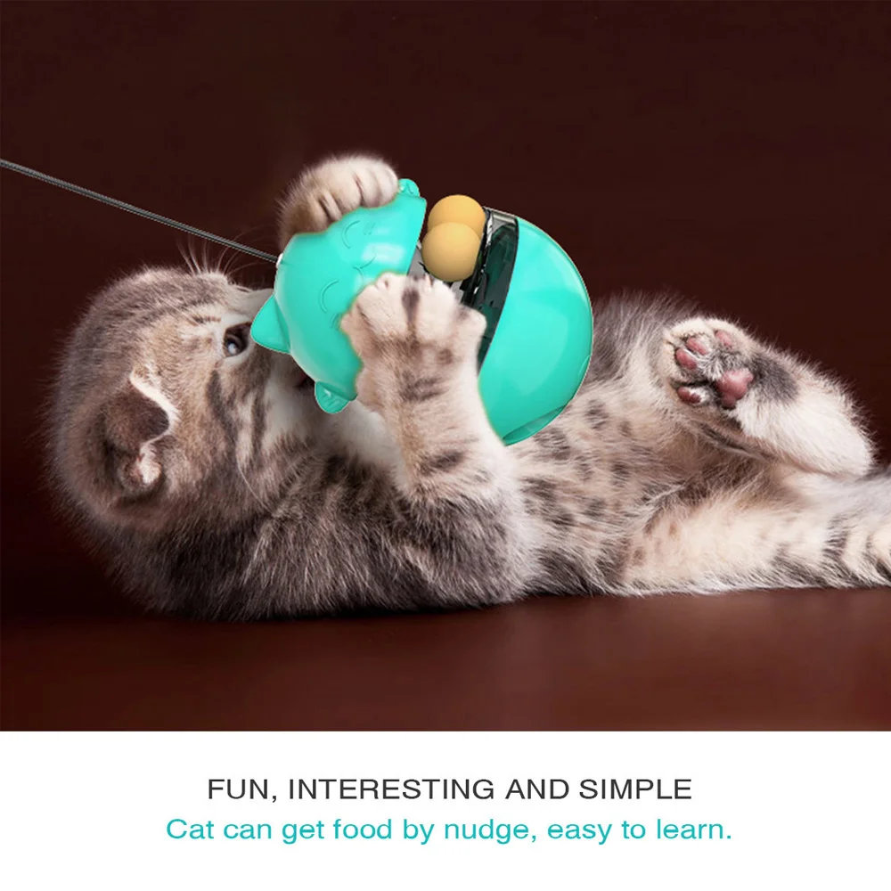 

Cat Toys Interactive Funny Cat Tumbler Toy Food Dispenser Pet Slow Leaking Food Ball IQ Improve Cats Training Toys Pet Supplies