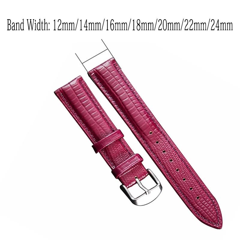 Ремешок кожаный для наручных часов мужской и женский браслет с пряжкой из