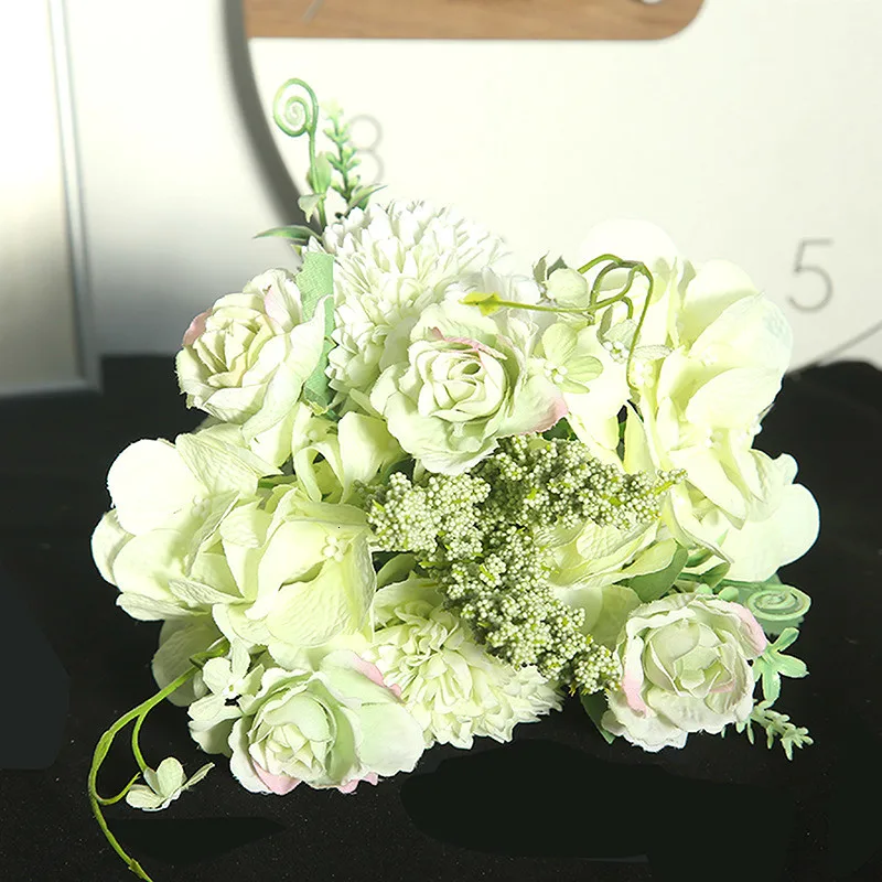 Искусственные цветы букет невесты гибридное искусственное розовое украшение