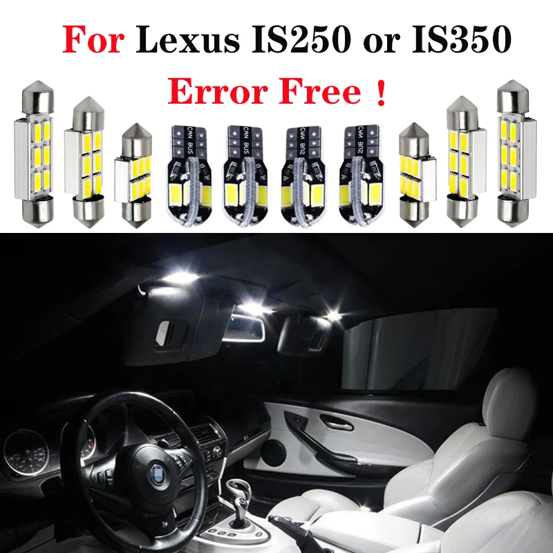 Подходит для Lexus IS250 или IS350 IS F 2006 2012 белый светодиодный светильник лампы