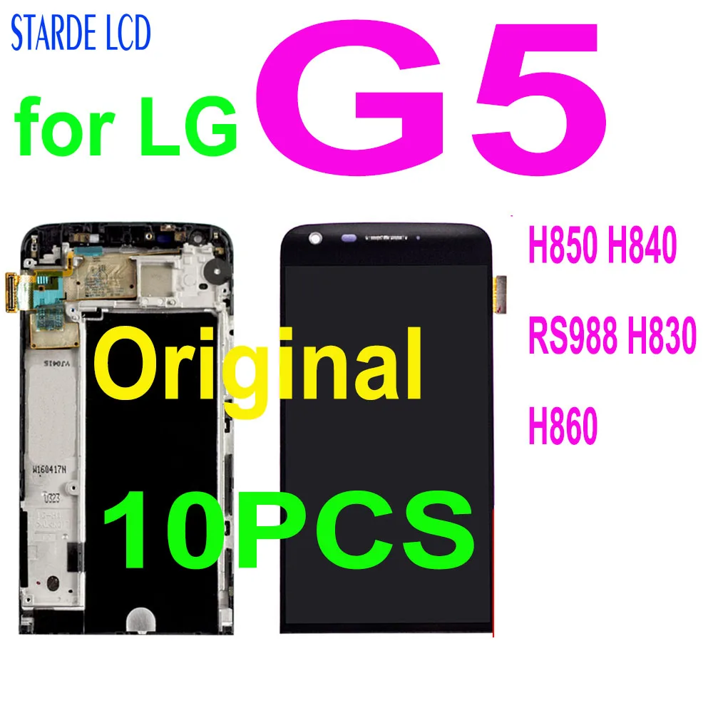 

ЖК-дисплей H850 H840 RS988 с рамкой, сменный сенсорный экран для LG G5 SE, 10 шт., замена для ЖК-дисплея H830 H860, оригинал