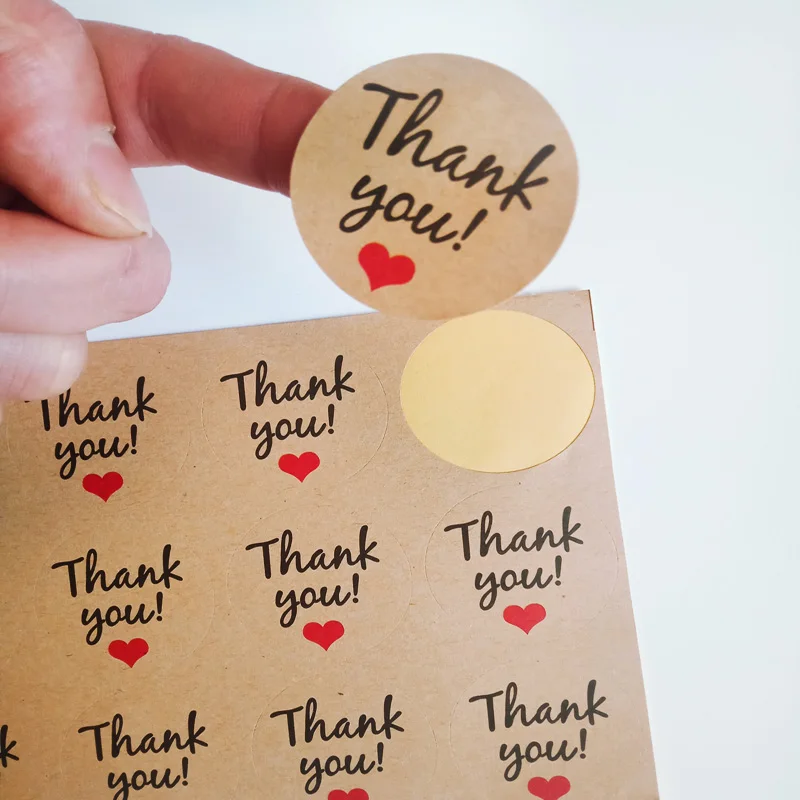 60 шт крафт бумаги подарочные пакеты спасибо бумажные свадьбы Рождество DIY