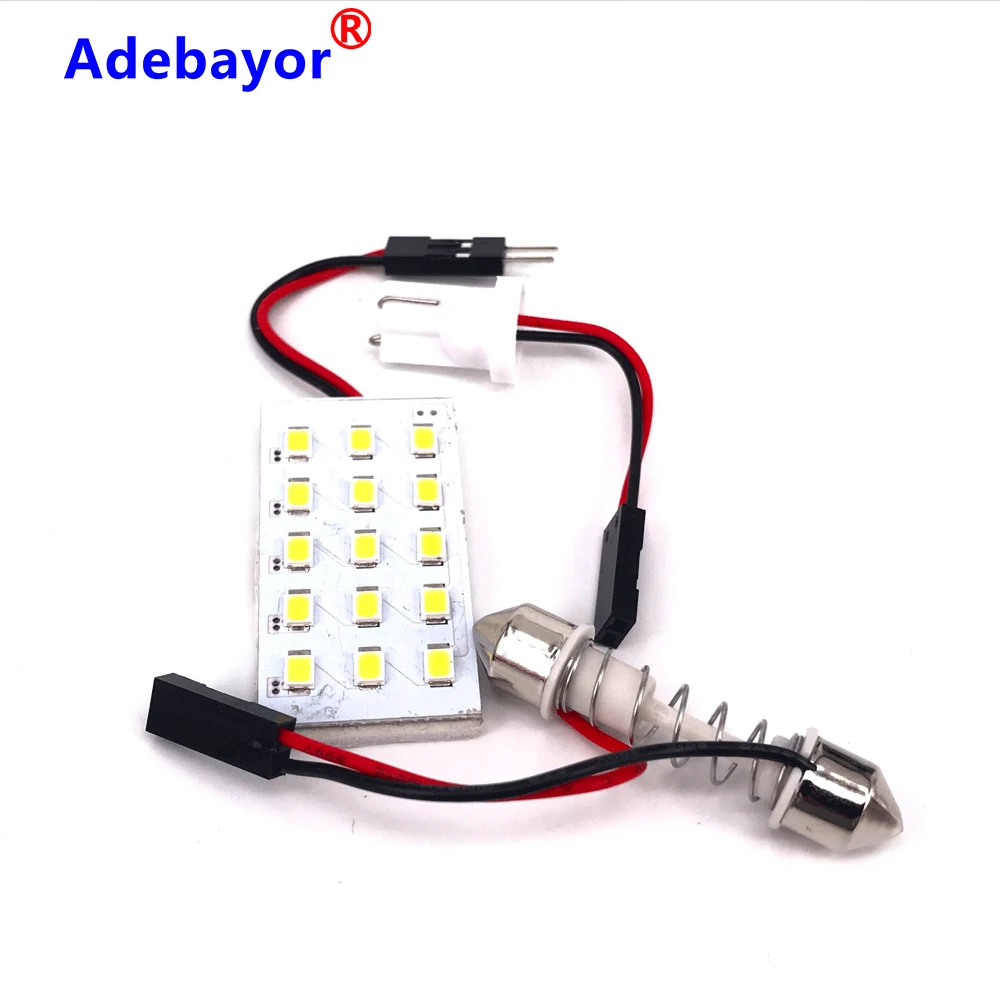 4 шт. SMD 2835 Светодиодный купольный панельный светильник для салона автомобиля