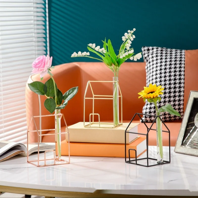 

Vase Nordic Light Luxury Creative Vase Decoration Living Room Flower Arrangement Ins Style Simple Table Decoration