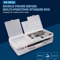sunshine multi functional mobile phone repair storage box for iphone ic parts lcd screen mainboard screwdriver pry spudger tool
