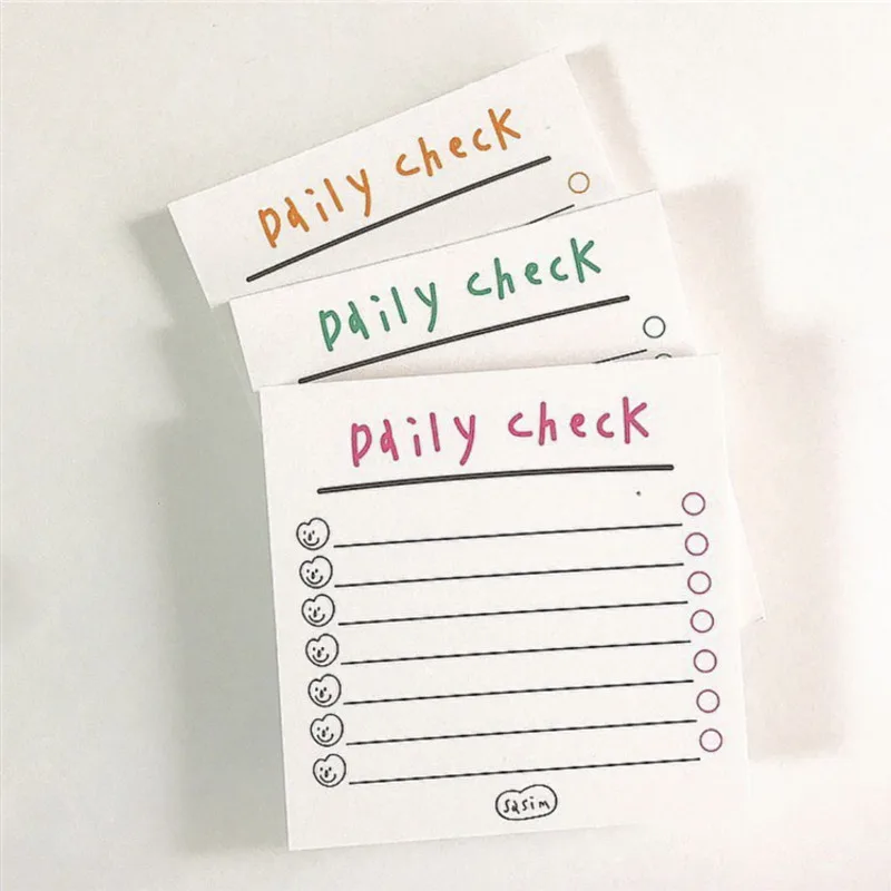 

English List Striped Memo Pad To Do List Pocket Guestbook Cute Ins Sticky Note Message Tool Office School Planner Notes Supplies