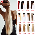 AOSIWIG, длинный прямой конский хвост, синтетические волосы, лента, зажим для конского хвоста, наращивание волос, натуральные накладные волосы