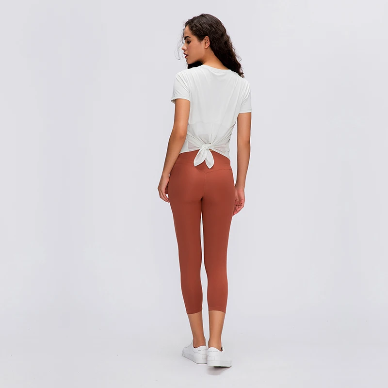 Быстросохнущие футболки для фитнеса сетчатые лоскутные йоги женская спортивная