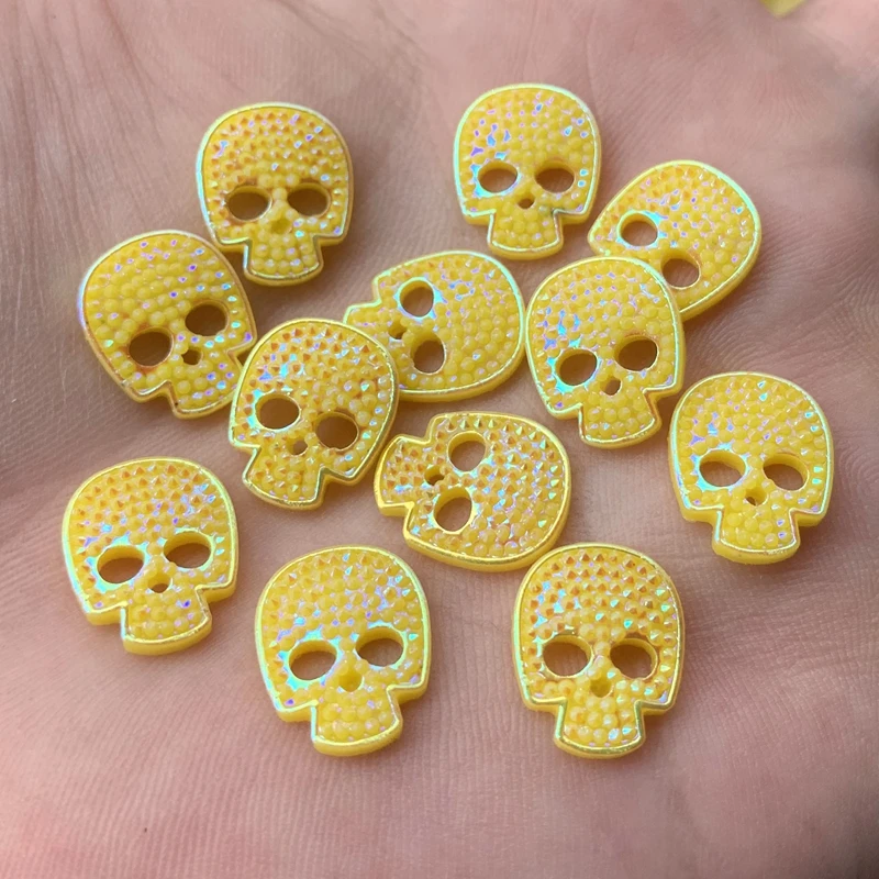 Yellow 40 шт 12*14 мм кристалл AB бусины их каучука сплав самоклеющиеся Камни Diy ремесла ткань одежды аксессуары украшения на Хэллоуин подарок - Цвет: Yellow