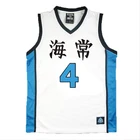 Аниме Kuroko No Basuke KAIJO Kasamatsu Yukio 4 # костюм баскетбольная майка Косплей Униформа майка рубашка без рукавов комплект