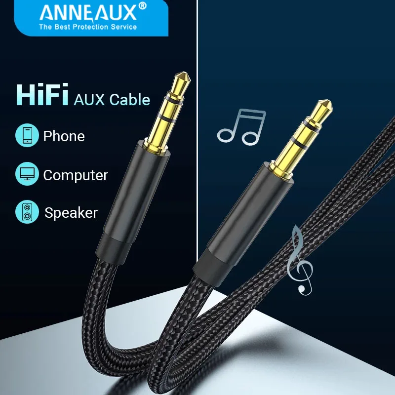 

AUX Cable Jack 3.5mm Audio Cable 3.5 MM Jack Speaker Cable for JBL Headphones Car Samsung S21 Xiaomi Redmi Huawei P30 AUX Cord