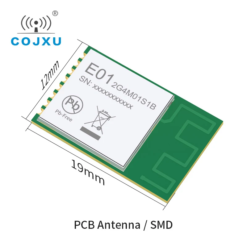 2 4 ГГц 5 дБм радиочастотный модуль PCB антенна SPI SMD 200m малый размер кварцевый