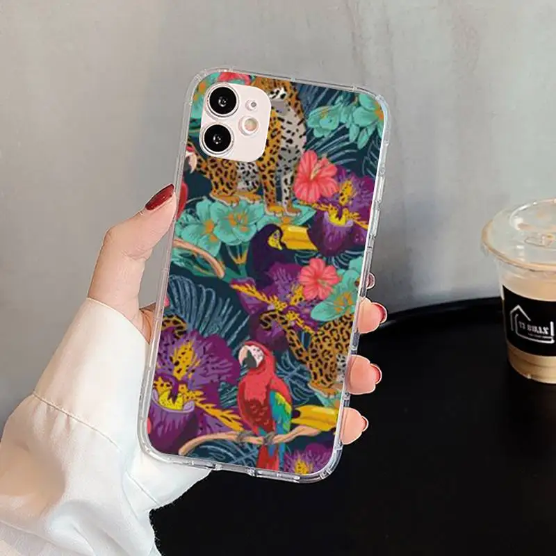 

leopard Phone Case for iPhone 4s 5c se 6 7 8 x 11 Cover Fundas Coque