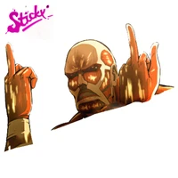 sticky 3d cool attack on titan cartoon car sticker for bicycle motorcycle accessories laptop helmet trunk wall stickers