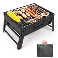 portable foldable charcoal barbecue bbq grill bars smoker outdoor camping party cooking