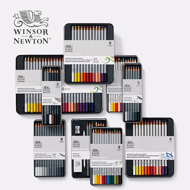 Winsor & Newton точность карандаши коллекция студия Графический эскизов Ассорти в