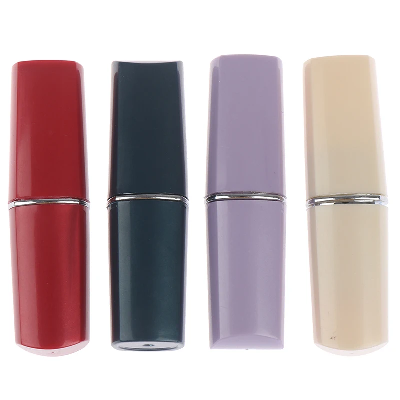 

1pc Cute Secret Lipstick Shaped Stash Pills Box Holder Medicine Organizer Case