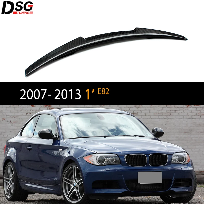 E82 Carbon CF Задняя Крышка багажника спойлер крыло для BMW 1 серии Купе 2006 2012 и