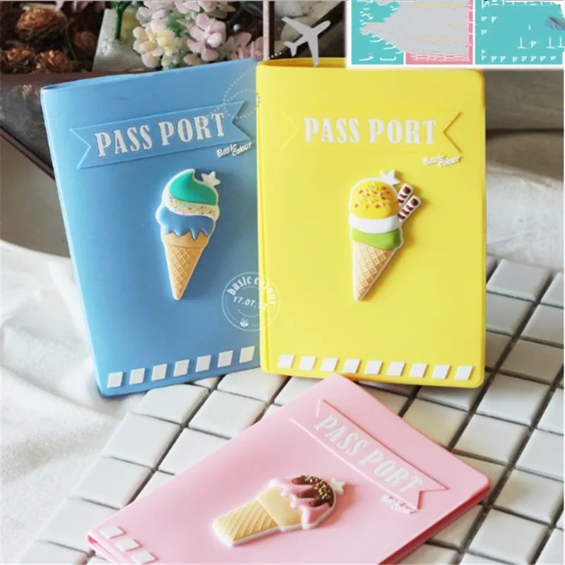 

New Passport Covers Cartoon Cute Pink Passport Holder Travel Accessories Bags ID Bank Card Business Holder Case For Women