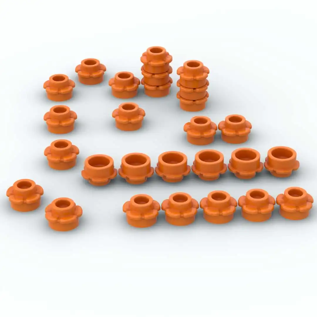 

1100 шт. лепестки цветов кубики MOC круглые пластины 1x1 с краем цветка 5 лепестков строительные блоки детали для детей Подарки для детей