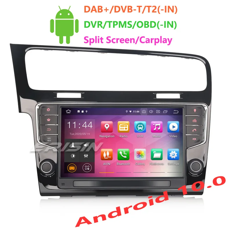Erisin ES5111G 9 дюймов android 10 0 автомобильное радио OBD DAB + DVR USB CarPlay для VW Golf 7 VII|CD-плеер