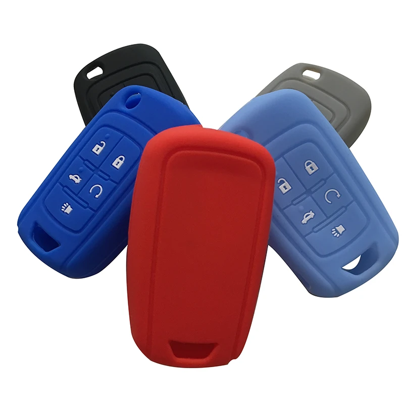 

Silicone KeyCover Case for Chevrolet Cruze Malibu Equinox Camaro AVEO Impala GMC Terrain Accessories Flip Key Case Fob Protected