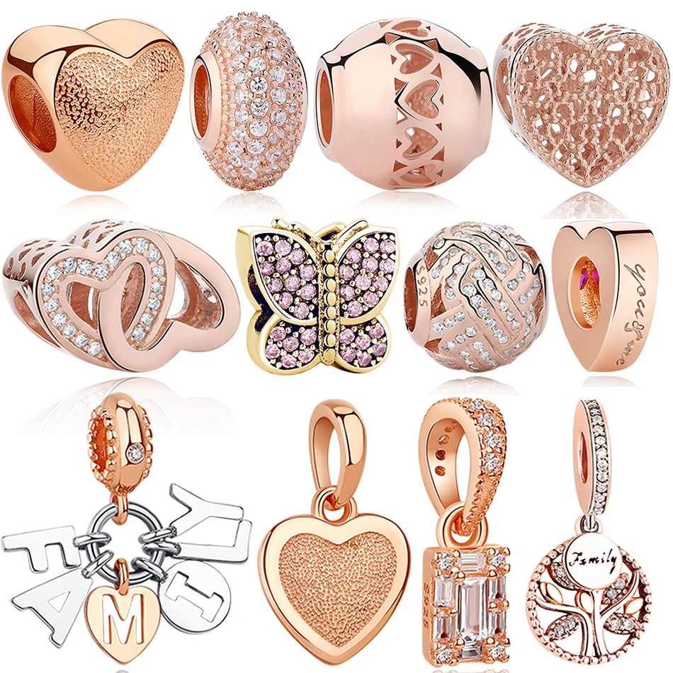 Оригинальный и аутентичный 925 пробы серебро очарование бисера Семья дерево в