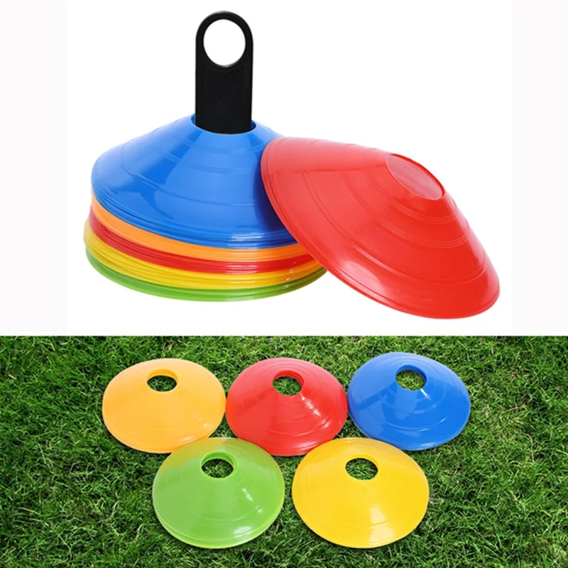 

10pcs Cones Marker Discs Soccer Training Sign Dish Pressure Resistant Cones Marker Discs Marker Bucket PE Sports supply