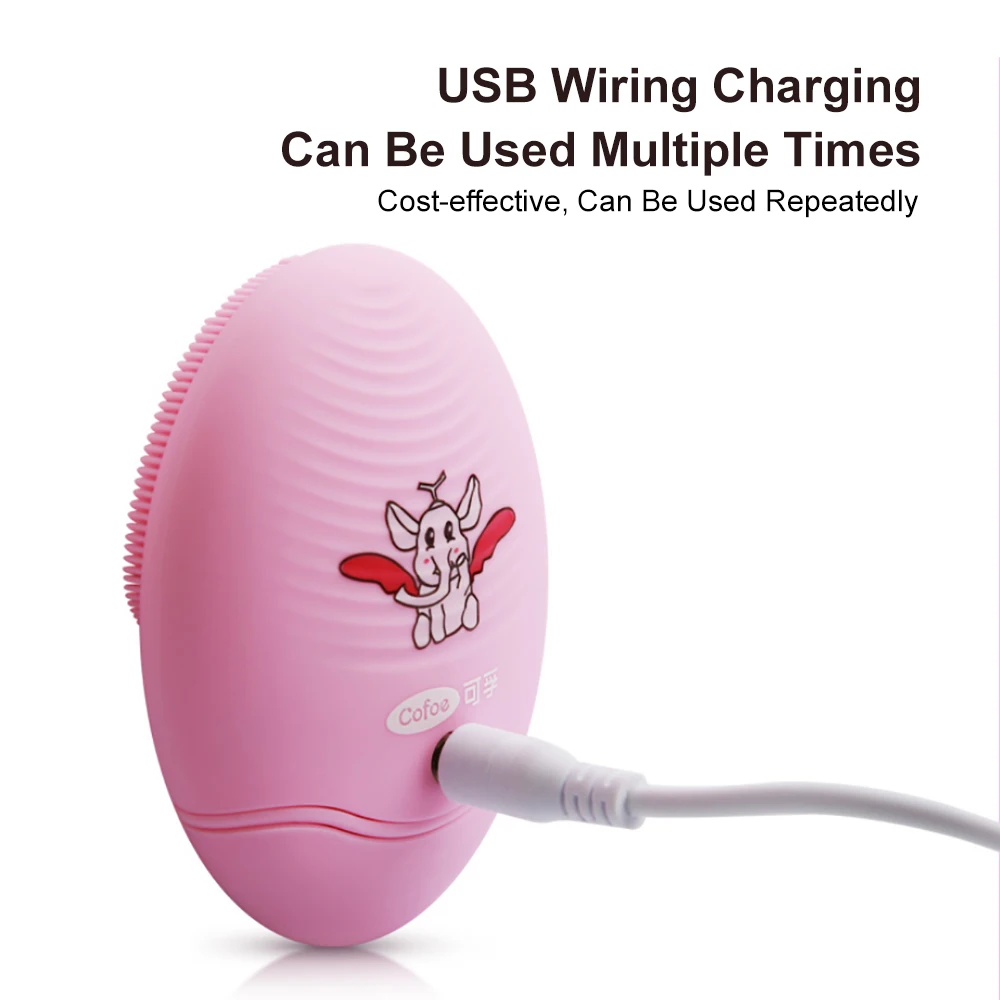 Электрическая силиконовая мини щетка для очищения лица перезаряжаемая