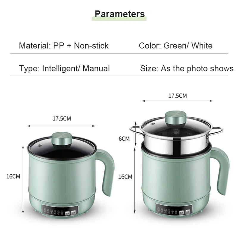 

Multifunction Electric Cooking Machine Heating Pan Electric Cooking Pot Machine Hotpot Noodles Egg Soup Steamer Mini Rice Cooker