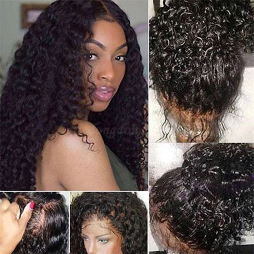 Парик HD на сетке спереди кудрявые прозрачные 13x1 T парик натуральный парики из