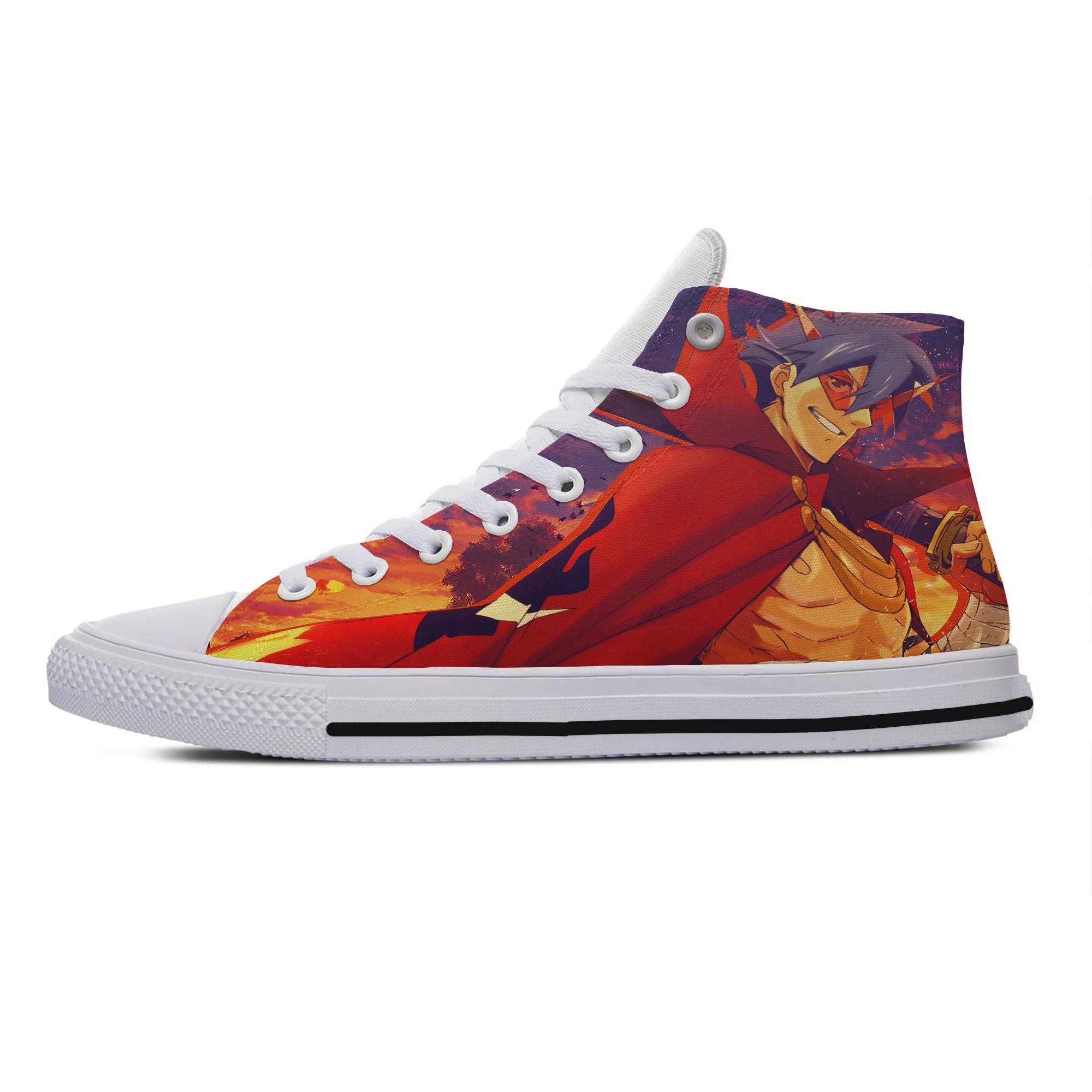 

2019 Hot Cool Fashion Funny Cartoon High Quality Sneakers Handiness Casual Shoes For Men Women 3D Print Anime Gurren Lagann