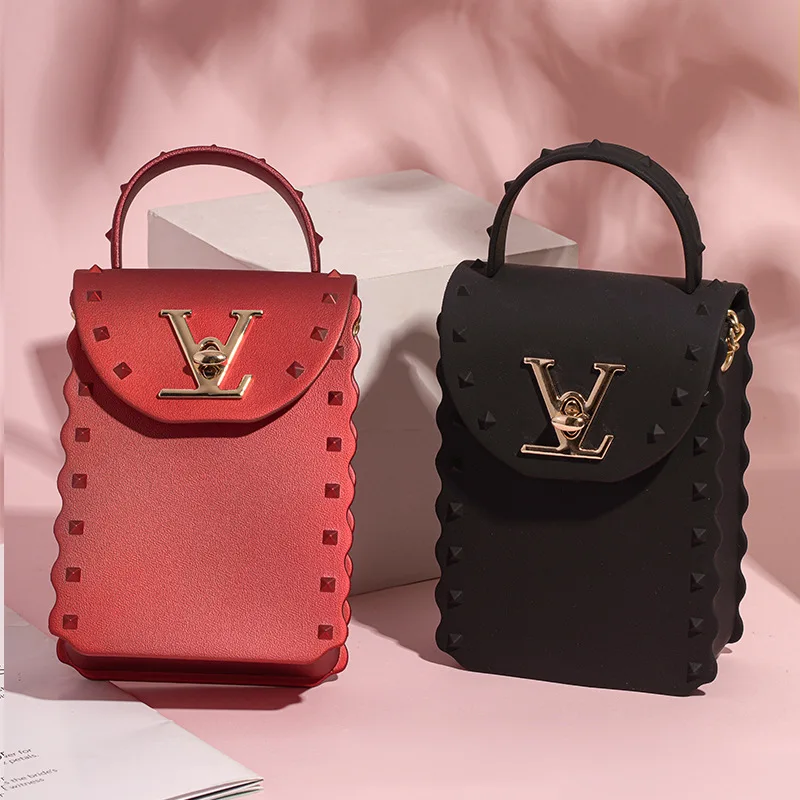 

Women PVC Jelly Bag 2021 New Female Cell Phone Chain Handbag Shoulder Crossbody Bag Purses Designer Handbags High Quality Luxury
