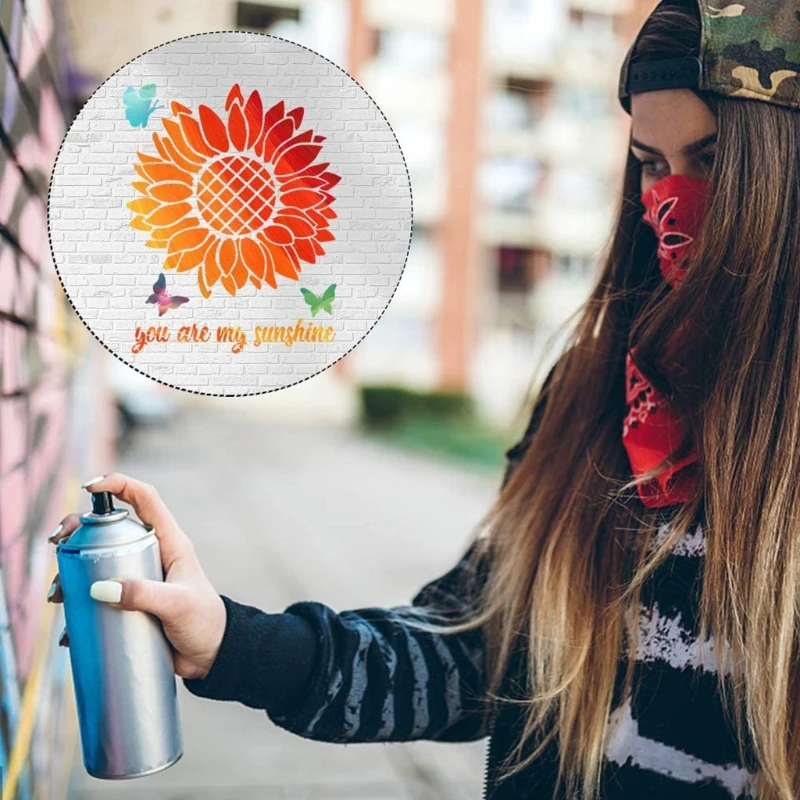 

Sunflower Bee Butterfly Stencils Template Drawing Template Reusable wholesales