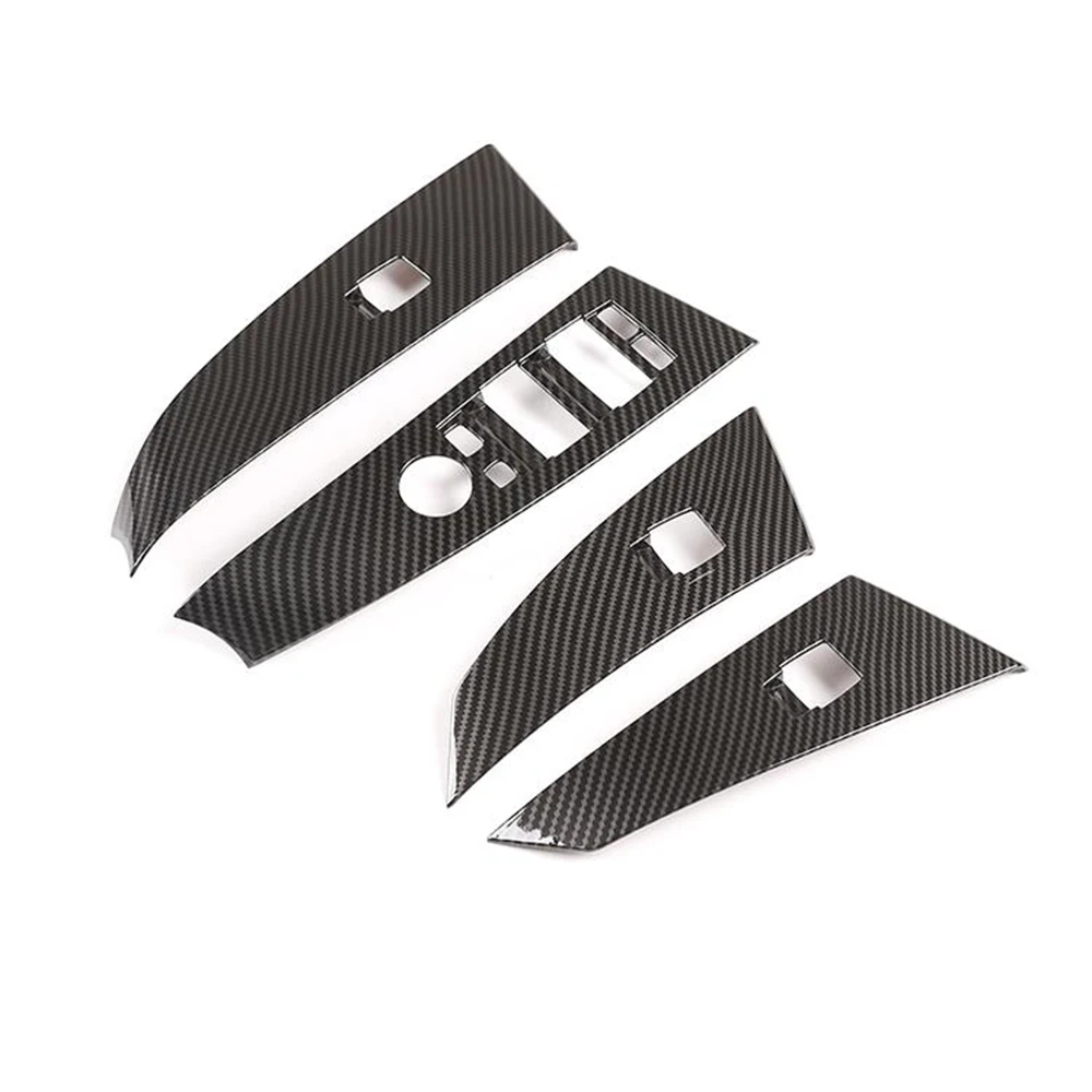 

Window Lift 1 Set Button Trim Cover (Including 4pcs) Switch Button Trim Carbon Fiber ABS Plastic E60 E61