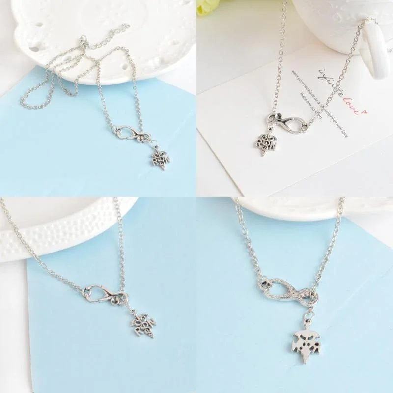 Товары медицинская символ ожерелье стетоскоп Caduceus крест доктор медсестра