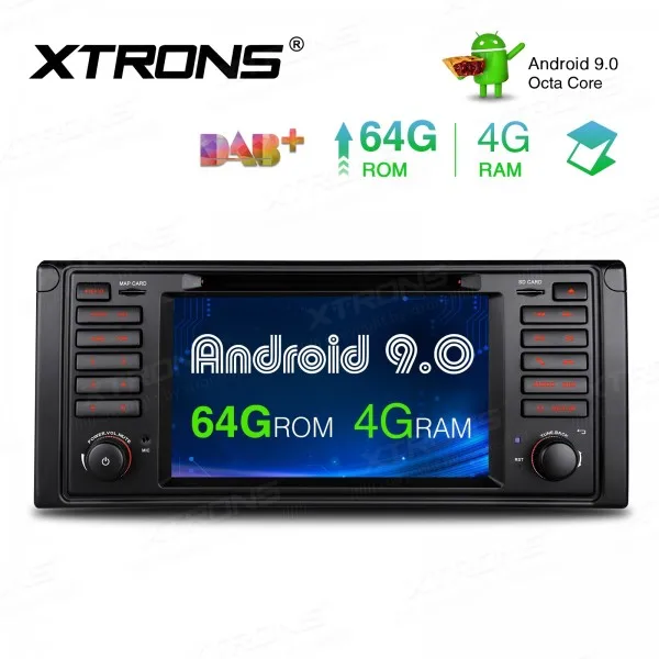Автомобильный DVD мультимедийный навигатор 7 дюймов Android 9 0 4 + 64 ГБ GPS радио для BMW E39