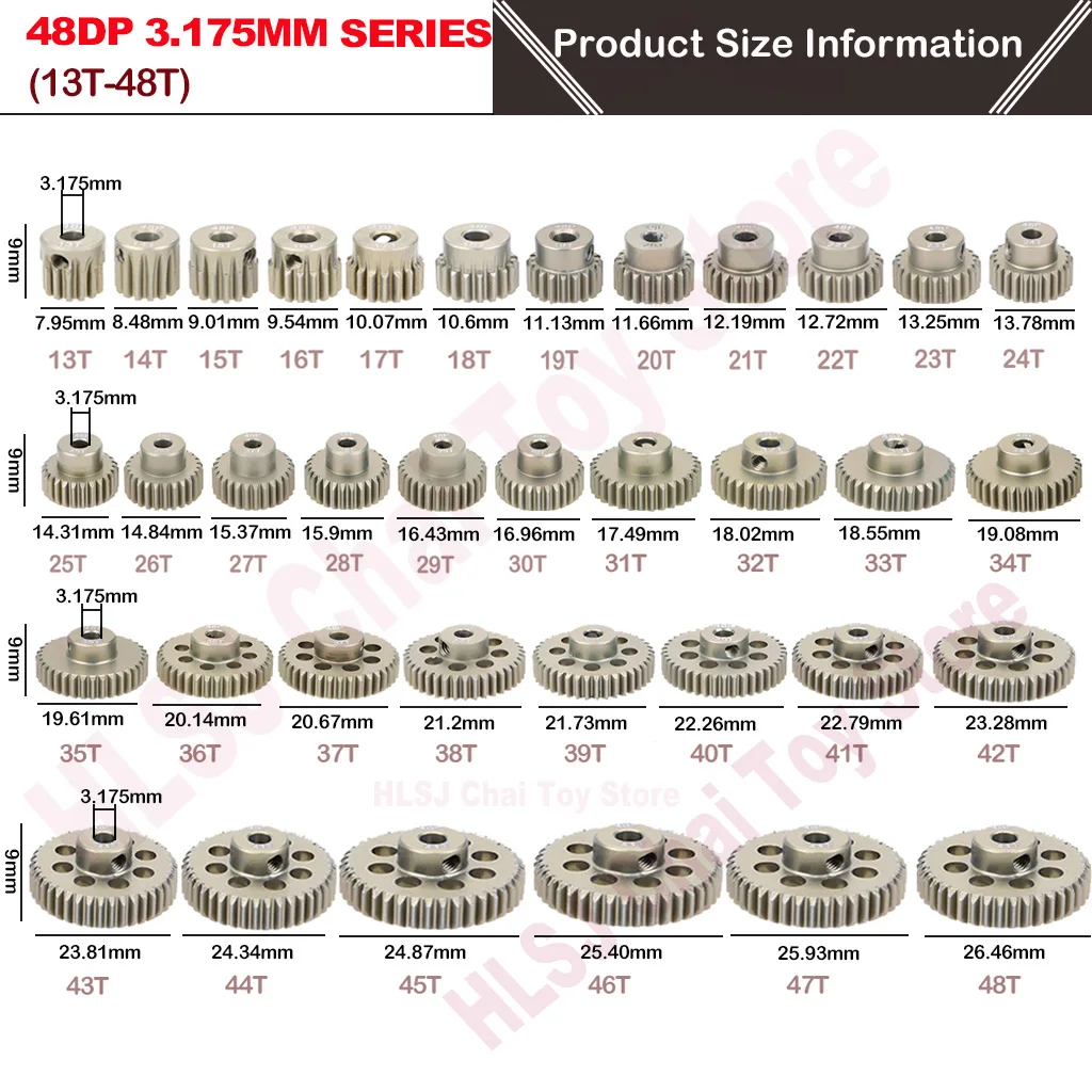 surpass hobby 1 шт 48dp 3175 мм до 13 ти лет 48t металли