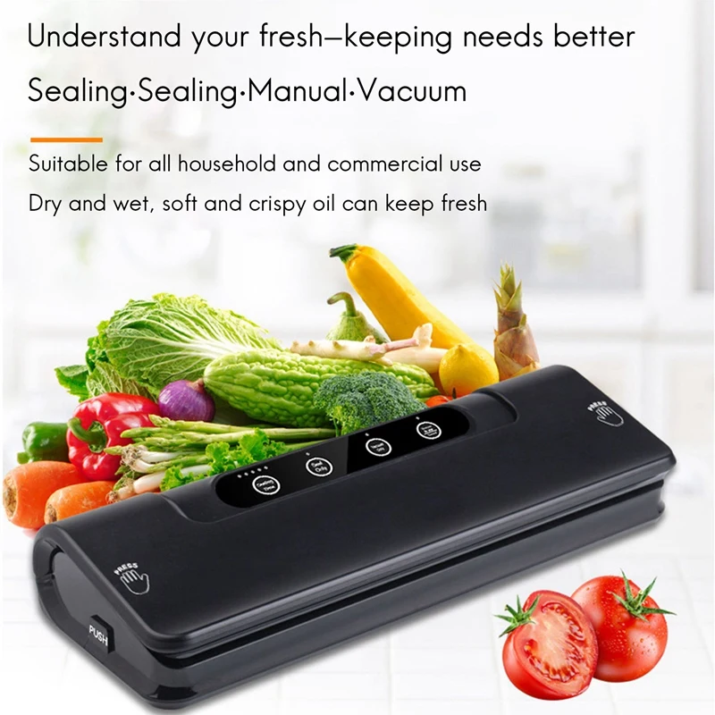 

Vacuum Sealer Machine, Automatic Food Sealer with Built-in Cutter, Dry and Moist Modes,for Food Preservation EU Plug