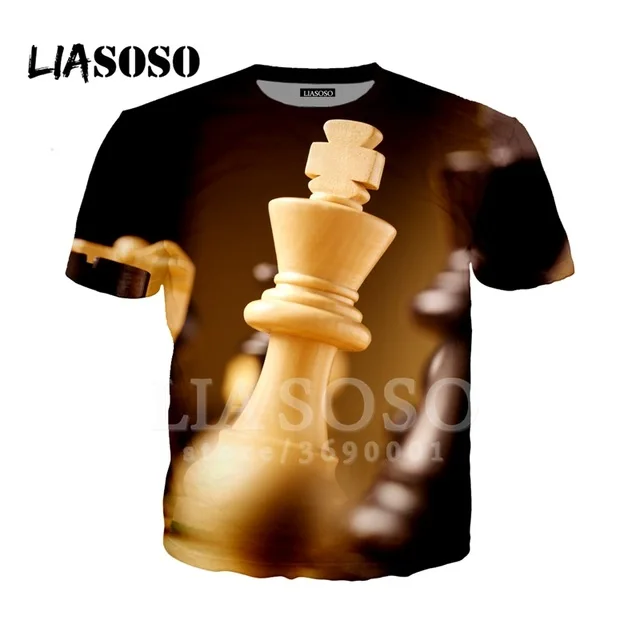 

LIASOSO 2021 HD photo Chess Game 3D Print Harajuku Men's Tshirt Summer T-shirt Casual Hip Hop Women Tee-shirt Youth Clothes