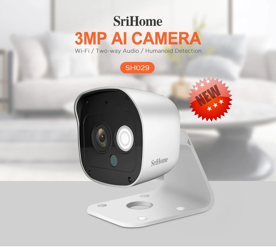 

Srihome SH029 3MP Mini IP Camera Waterproof WIFI Camera Smart Home Night Vision Baby Monitor Mobile Remote Human Tracking Alarm