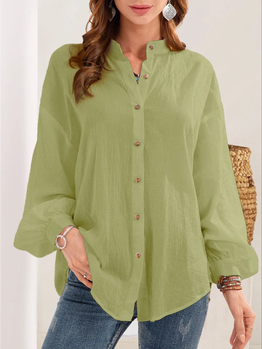 

Femme Women Tops Spring Cotton Linen White Shirt Ladies Solid Long Sleeve Cardigan Blouse Y2k Korean Clothes Roupas Femininas