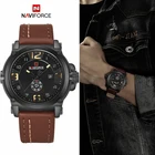 Часы мужские Кварцевые водонепроницаемые в стиле милитари, с кожаным ремешком