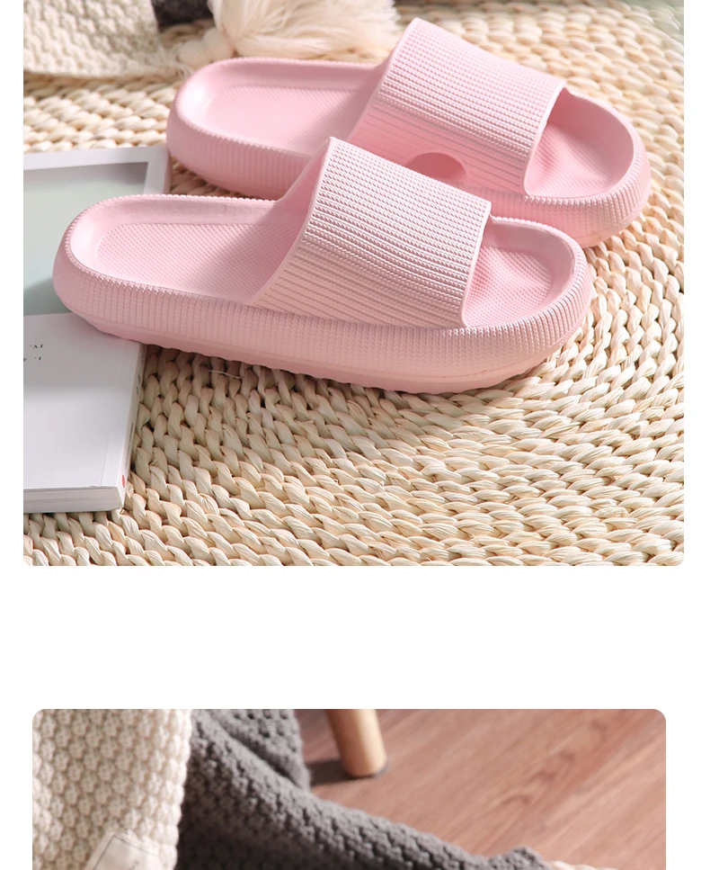 

Women Thick Platform Slippers Indoor Bathroom Slipper Soft Eva Anti-Slip Couples Home Floor Slides Ladies Summer Shoes
