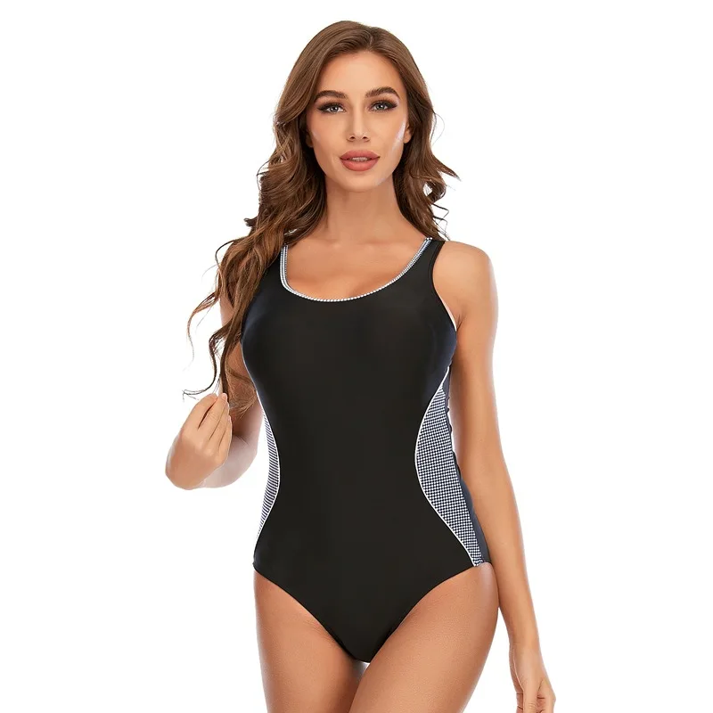 

Black Sexy Plaid Swimsuit Swimwear Women 2021 New Summer One Piece Suit Swimming Suit For Women Bodysuit Beachwear Swim Suit