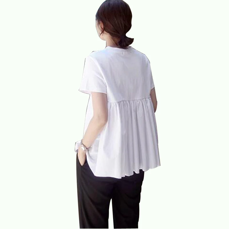 Летние 2021 новые хлопковые повседневные футболки с круглым вырезом Короткие