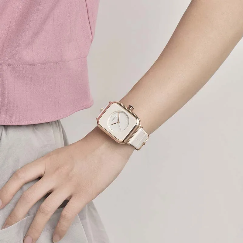 REBIRTH Fashion Waterproof Women's Wristwatches PU Strap Quartz Luxury Watch Women enlarge