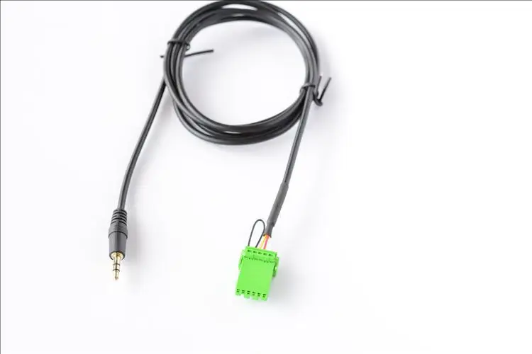 Автомобильный CD зеленый 6Pin Aux вспомогательный кабель штекер 3 5 мм аудио разъем AUX